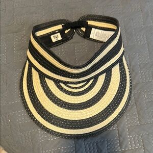 Billabong Black and Tan Striped Sun Visor